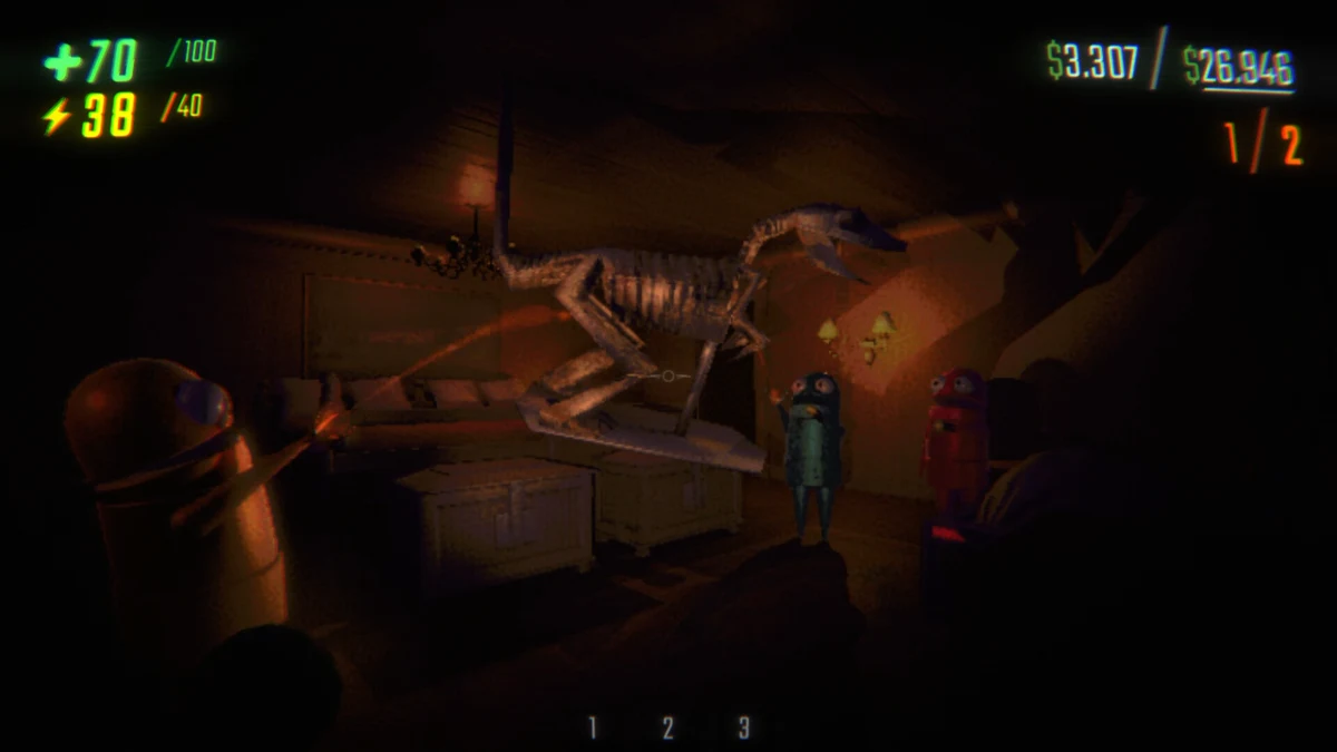 R.E.P.O. Spieler tragen Loot in einem Koop-Horror-Run