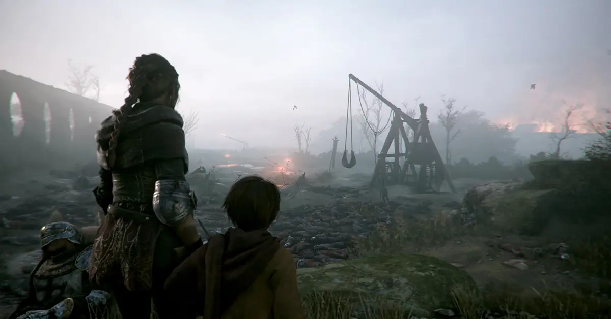 Amicia und Hugo im Kampf gegen Ratten in A Plague Tale Innocence