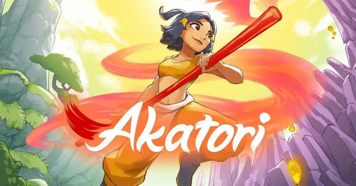 Mako navigiert in Akatori durch parallele Dimensionen und nutzt ihren Stab sowohl zur Fortbewegung als auch im Kampf.