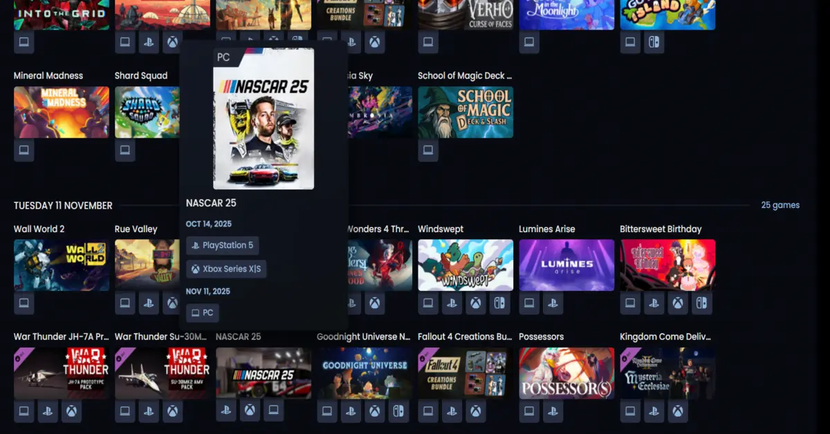 Spiele Release Kalender