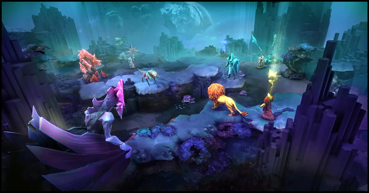 Chaos Reborn Zauberer-Duell auf einem taktischen Hex-Gitter.
