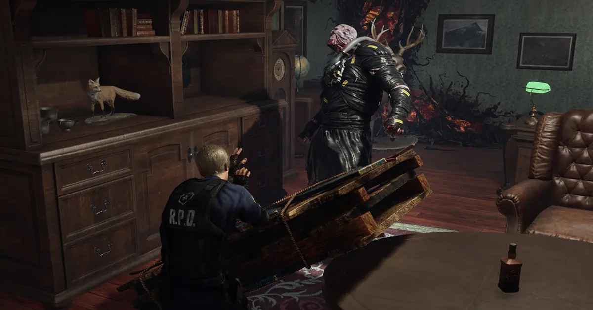 Leon S. Kennedy und Nemesis stehen sich in Dead by Daylight gegenüber