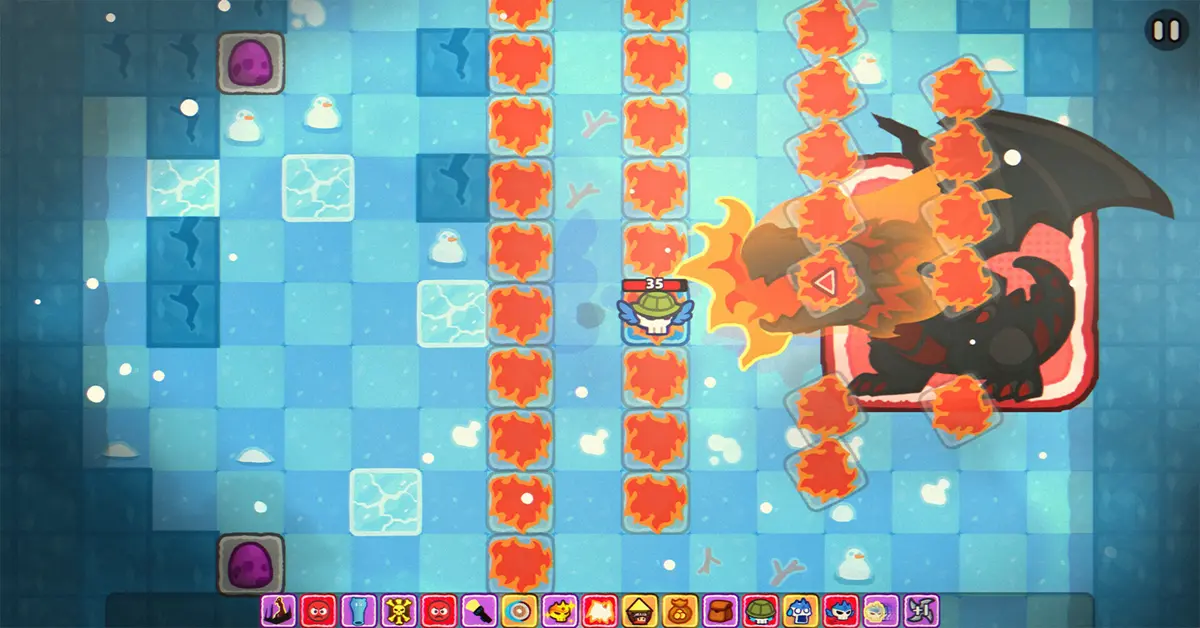 Demon Lord Just a Block Kampfinterface und Feindbegegnungen