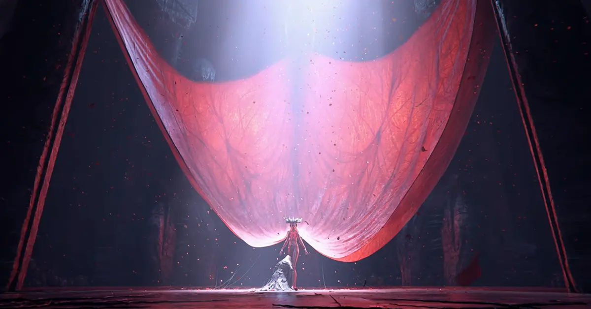 Lilith erhebt sich in einer filmischen Szene aus einer Blutlache