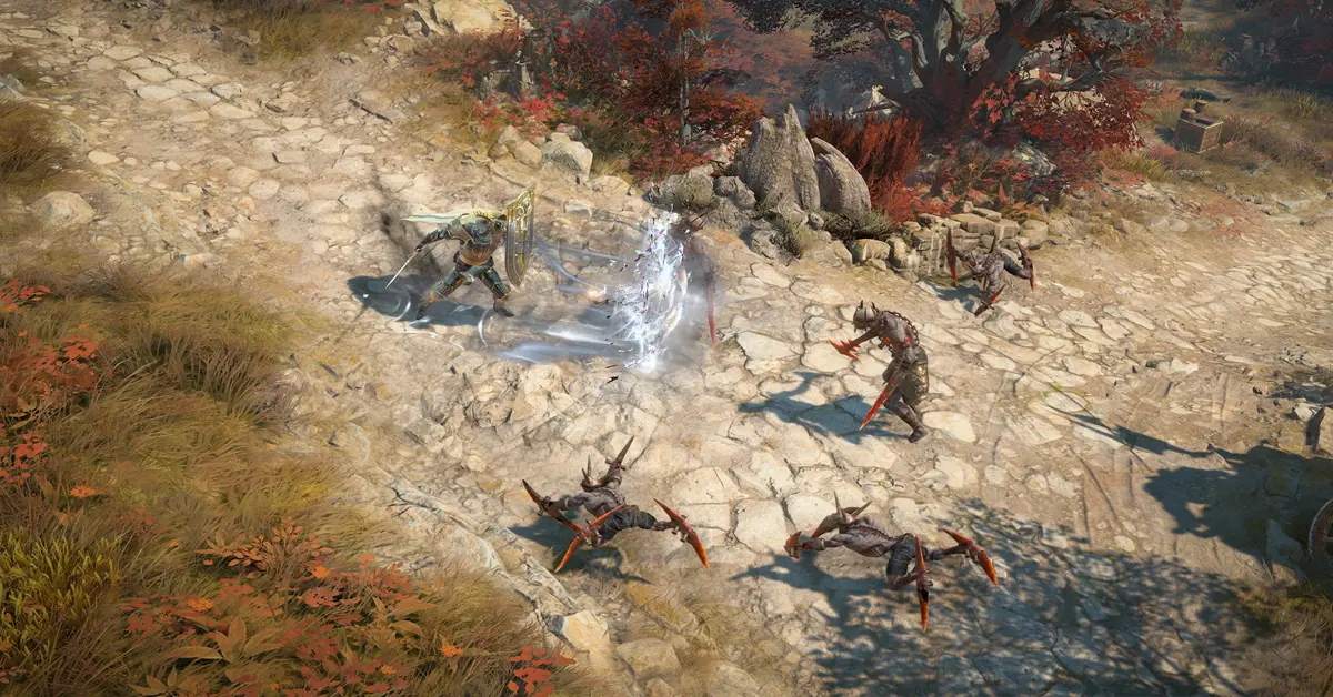 Gameplay-Screenshot der neuen Paladin-Klasse in Diablo IV.