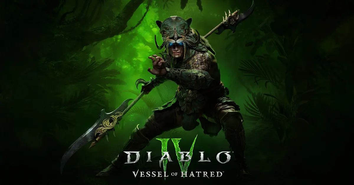 Offizielles Artwork von Diablo IV Vessel of Hatred zeigt den Dschungel von Nahantu