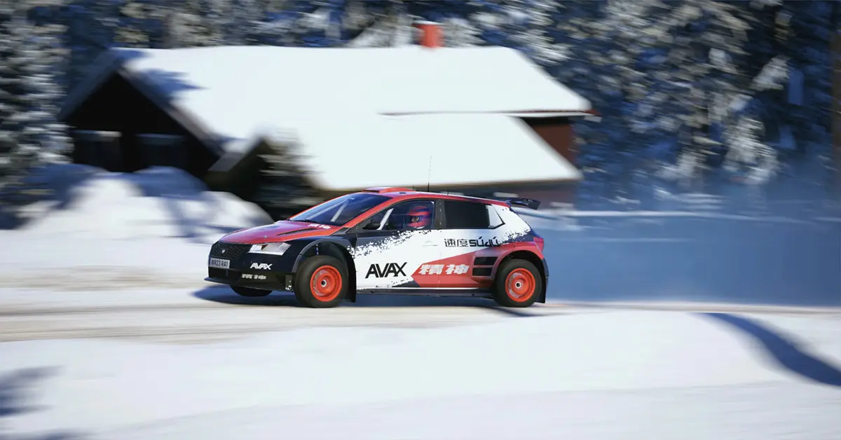 Individuelles Rallye-Auto im Builder-Modus der Garage von EA Sports WRC