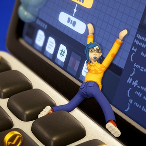 Exhausted Man - Laptop