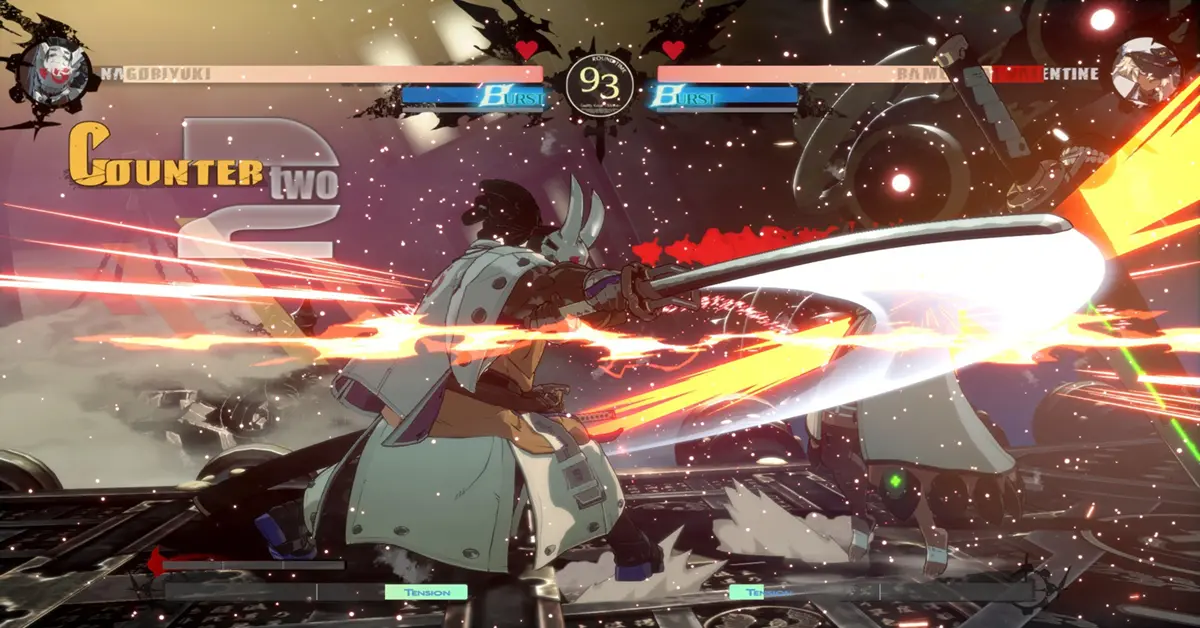 Eine visuelle Schnittstellenanalyse der neuen defensiven Counter Blitz-Mechanik in Guilty Gear Strive.