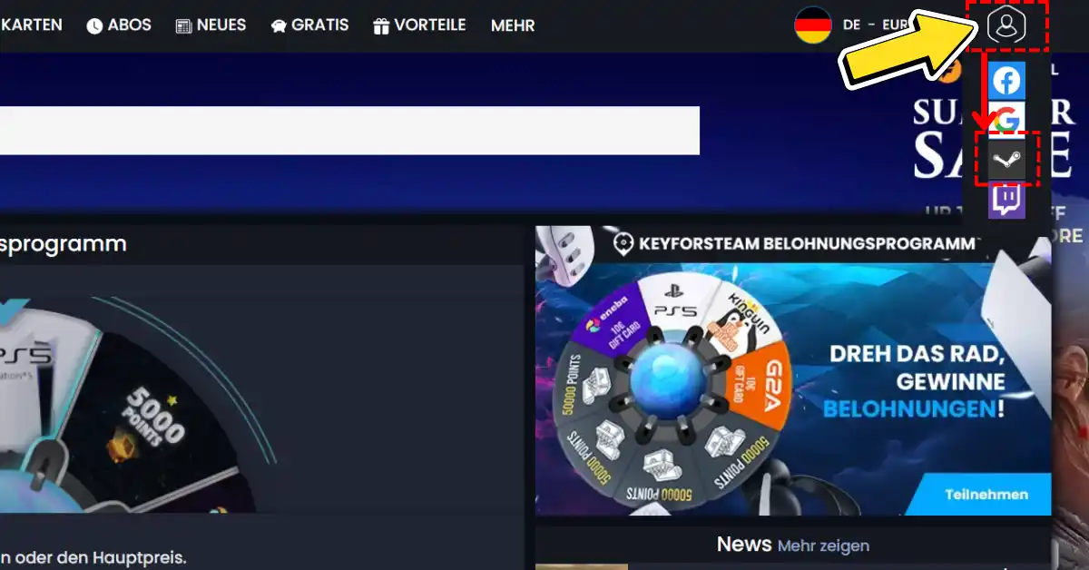 So erstellen Sie ein Keyforsteam-Konto mit Steam