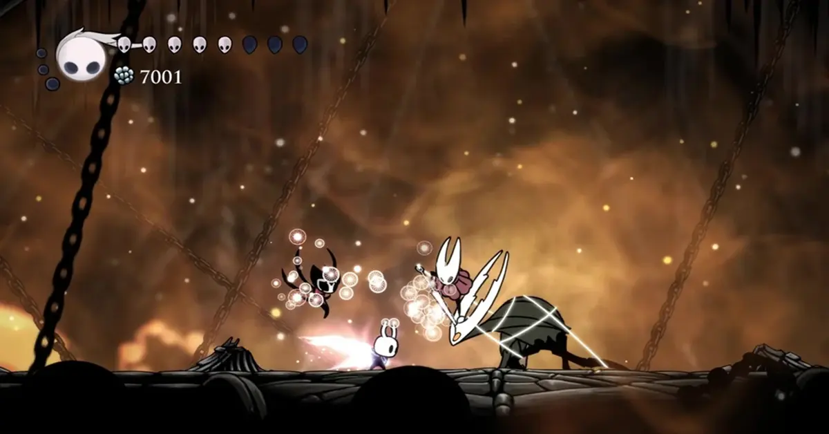 Hollow Knight Bosskampf Hornet Combat