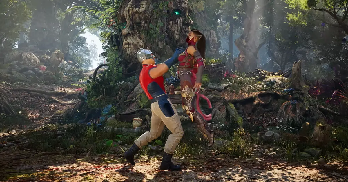 DLC-Charakter Peacemaker führt eine Spezialattacke in Mortal Kombat 1 aus.