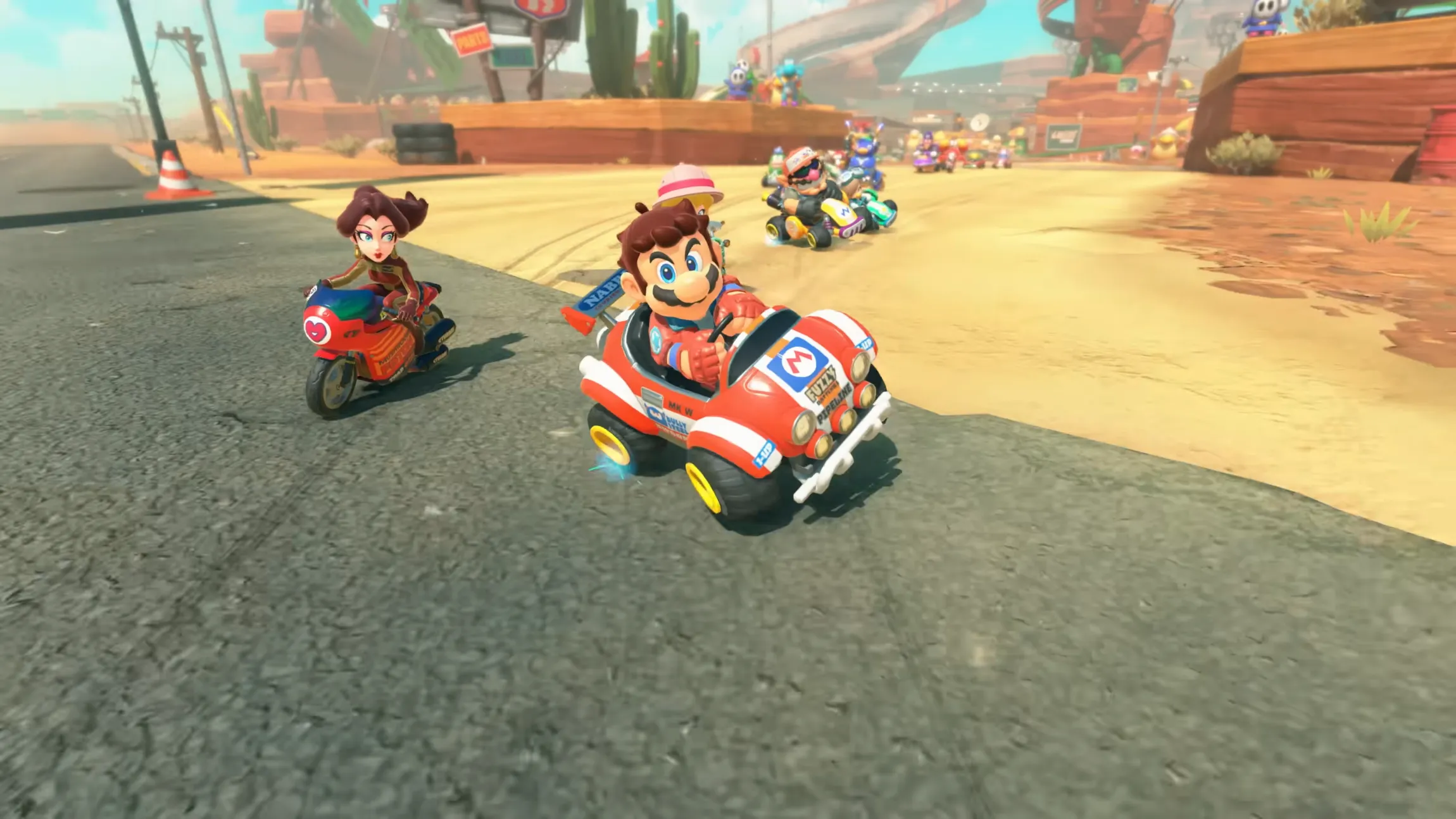 Mario driftet in seinem Kart