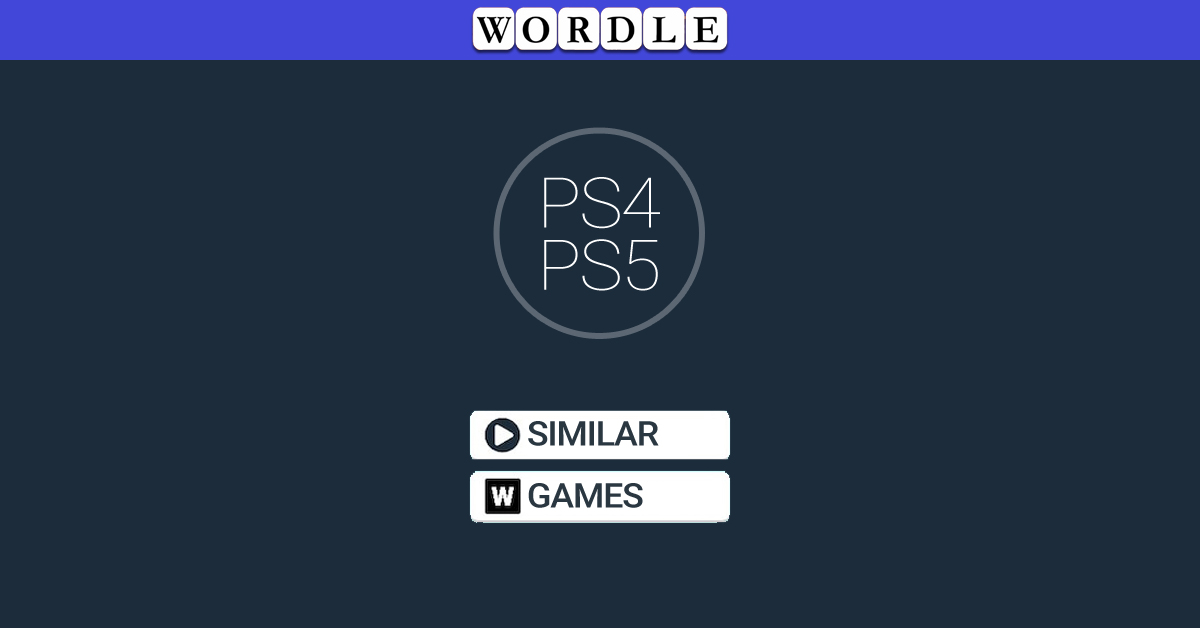Spiele wie Wordle PS4/PS5