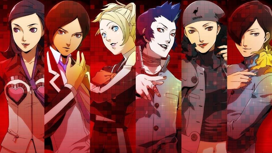 Hauptbesetzung von Persona 2 Unsichtbare Sünde: Maya, Tatsuya, Lisa, Eikichi, Yukino, Jun