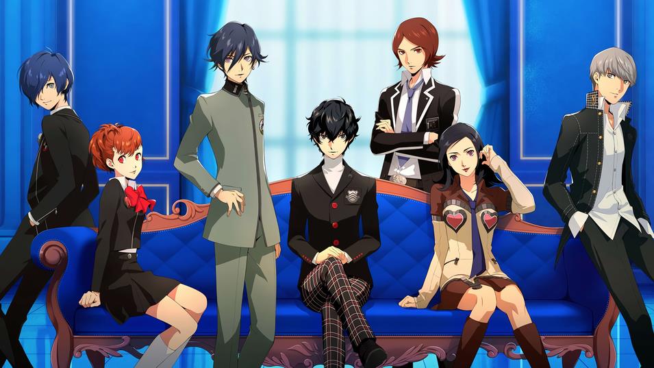 Offizielles Persona-Artwork mit allen Hauptprotagonisten der Serie