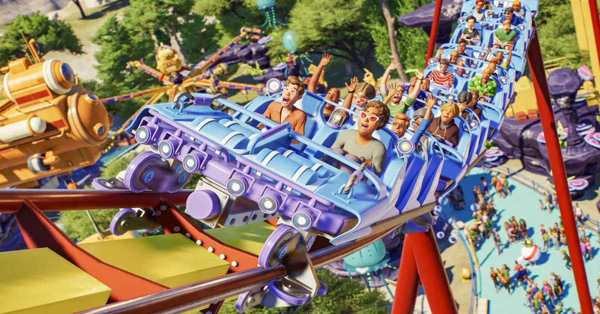Planet Coaster 2 Wasserpark und Achterbahn Gameplay