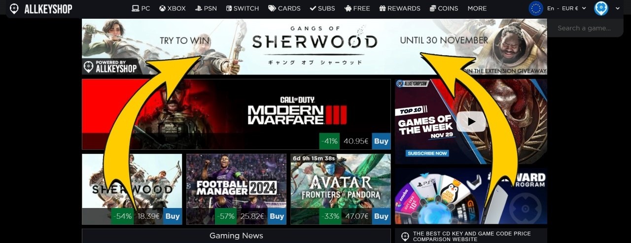 Win Free Games with AllKeyShop