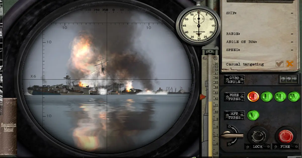 Silent Hunter 3 GWX Mod Gameplay zeigt erweiterte Periskop-Zielerfassung