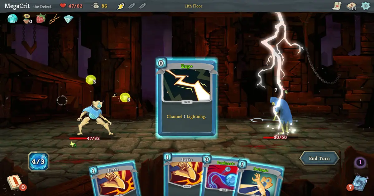 Slay the Spire Gameplay Kampf-Screenshot