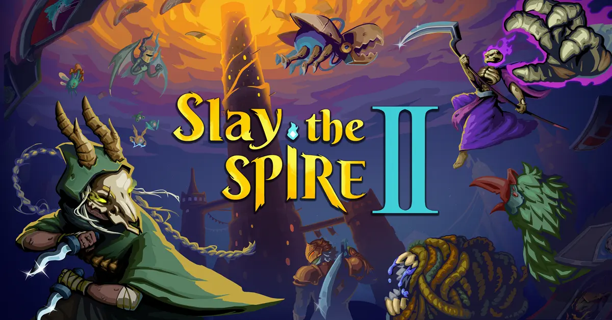 Slay the Spire 2 Early Access Key-Art mit dem Eisernen und dem Nekrobinder