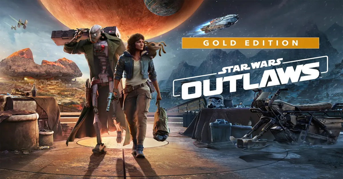Kay Vess und Nix stehen gegen die kriminelle galaktische Unterwelt in der Star Wars Outlaws Gold Edition.
