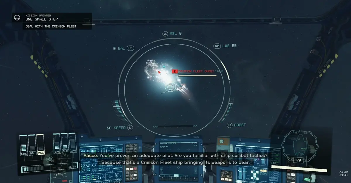 Eine riesige Flotte von Terraner-Schiffen in einem Dogfight in der Starfield PS5-Version.