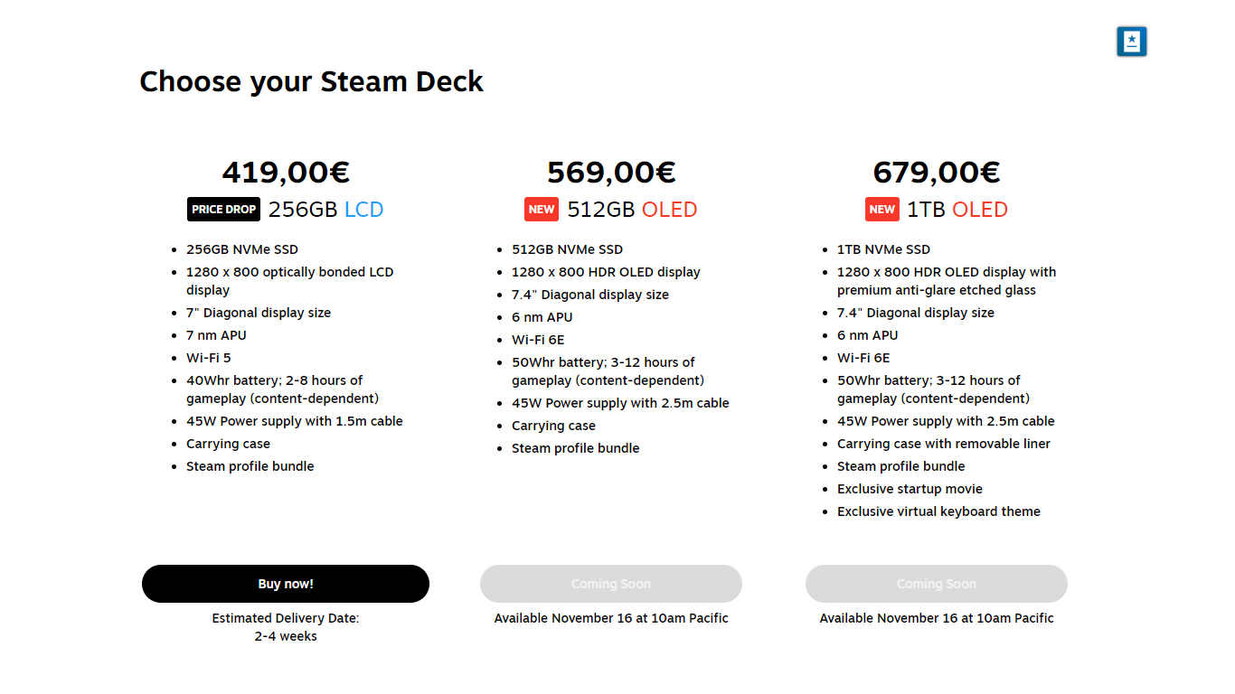 Steam Deck neue Produktreihe