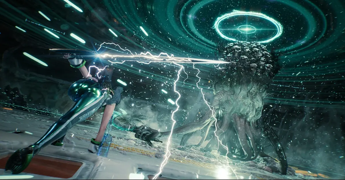 Stellar Blade Eve Kampf-Gameplay auf PS5 und PC.