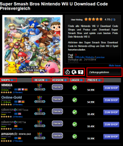 Super Smash Bros Nintendo Wii U Download Code im Preisvergleich kaufen