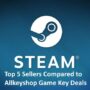 Die Top 5 Verkäufer auf Steam im Vergleich zu den Spiele-Schlüssel-Angeboten von Keyforsteam