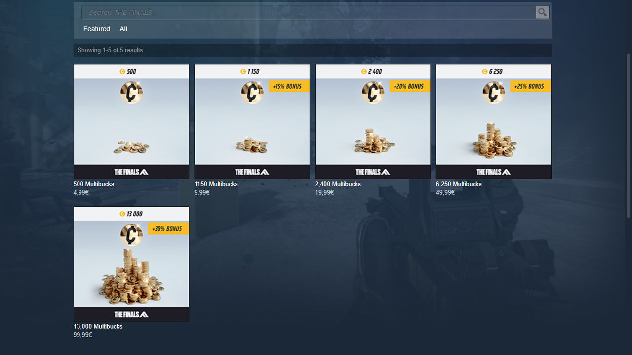Multibucks-Preise auf Steam Multibucks-Preise auf Steam
