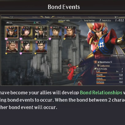 WARRIORS OROCHI 4 Ultimate - Bindung Ereignisse