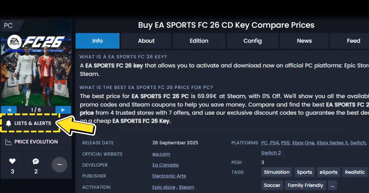 Listen & Benachrichtigungen