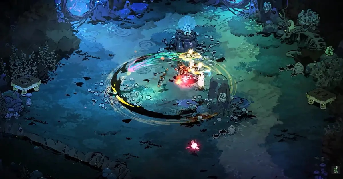 Gameplay-Screenshot der schnellen Kämpfe in Hades II.