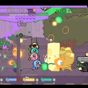 Alien Hominid Invasion Entfernen von violetten Feinden