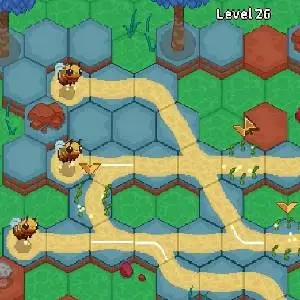 Bee Flowers: Royal Garden - Hexagonales Puzzle