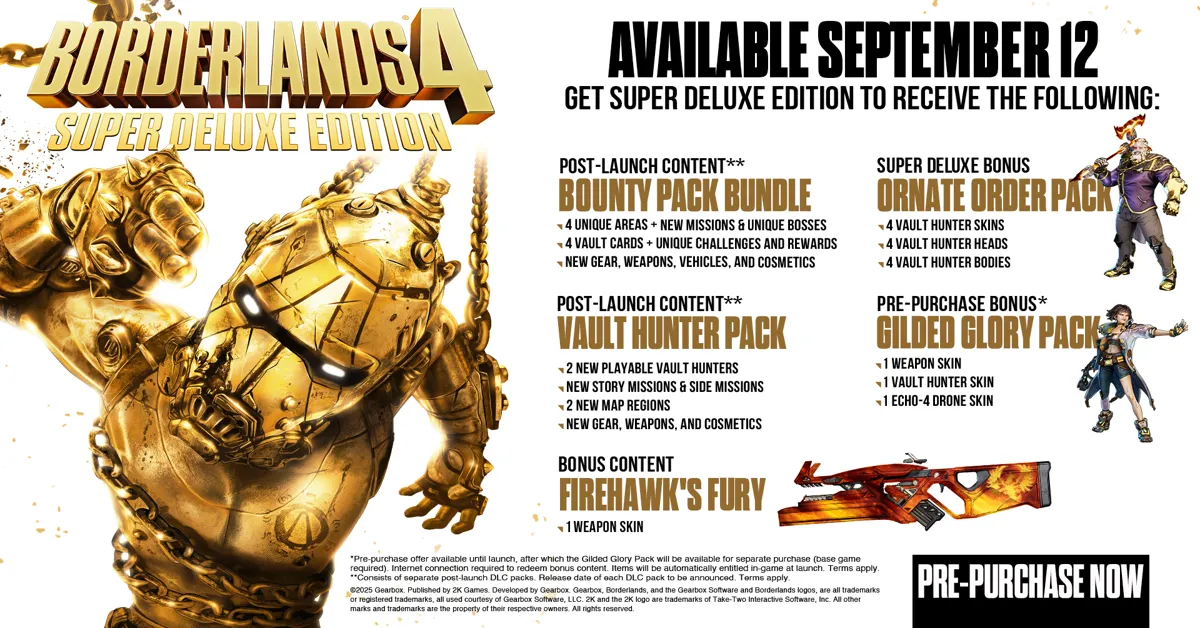 borderlands 4 post launch bonus