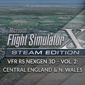 FSX Steam Edition VFR Real Scenery NexGen 3D Vol. 2 Central England and North Wales Add-On