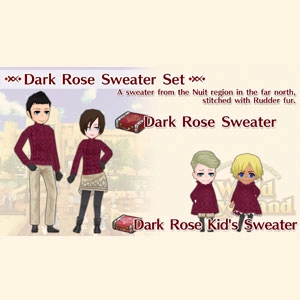 WorldNeverland Elnea Kingdom Dark Rose Sweater Set
