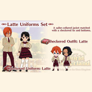 WorldNeverland Elnea Kingdom Latte Uniforms Set