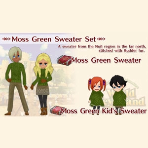 WorldNeverland Elnea Kingdom Moss Green Sweater Set