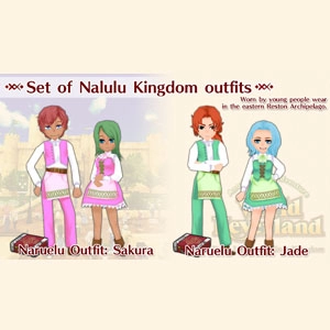 WorldNeverland Elnea Kingdom Set of Nalulu Kingdom outfits
