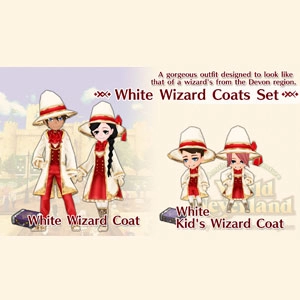 WorldNeverland Elnea Kingdom White Wizard Coats Set