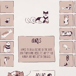 Cats Organized Neatly - Curls