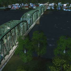 Cities Skylines Content Creator Pack Bridges & Piers Zweispurige amerikanische Fachwerkbrücke