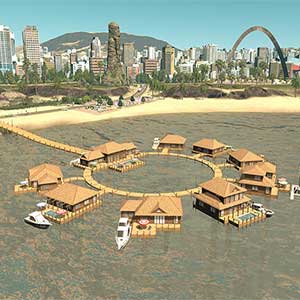 Cities Skylines Hotels & Retreats Schwimmende Häuser