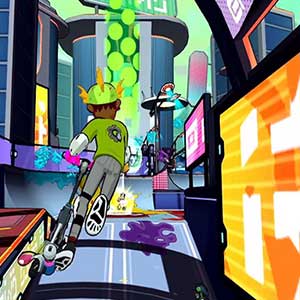 springt, um deine Farbe zu spritzen