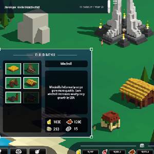 Creo God Simulator - Baumenü