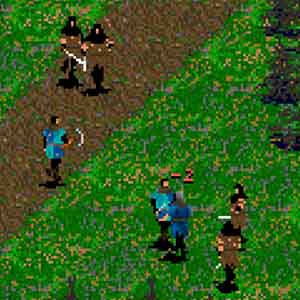 Darklands Screenshot: Zeichen auf dem Bildschirm